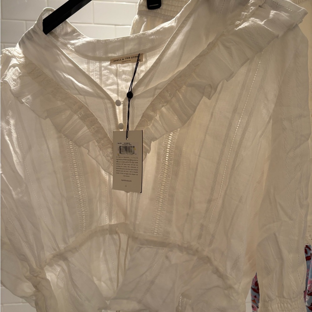 Spell White Ruffled Dress - Picture 5 of 5